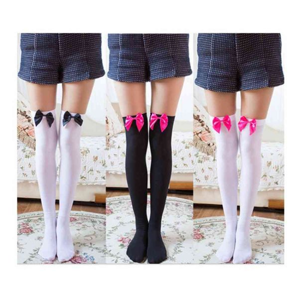 

stockings velvet bows tempt fun silk lovely knee socks, Black;white