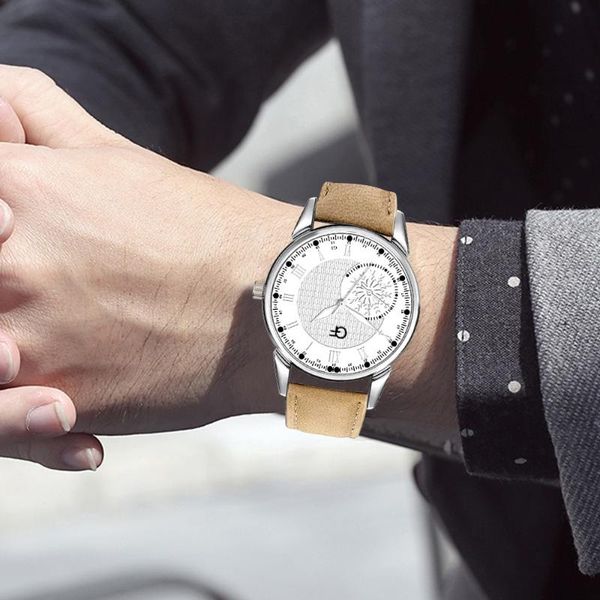 

wristwatches ultra thin watches for men women leather watch whatever late anyway letter pointer glowrelogio montre homme#03, Slivery;brown