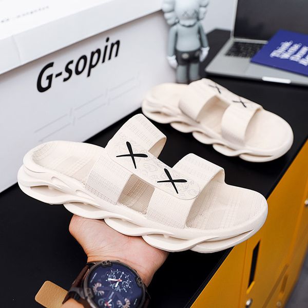 

summer slippers fashionable all-match flip flops green soft bottom outdoor casual trendy beach shoes indoor non-slip slippers