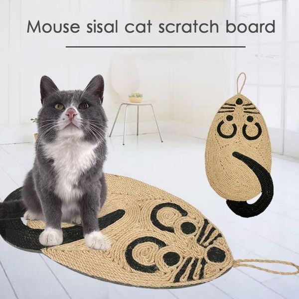 

cat toys sisal toy kitten scratch board pad sofa furniture protector grinding nail product mouse shape cats scratcher