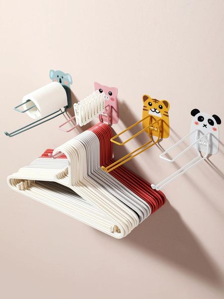 

hangers & racks home hanger storage rack wrought iron punching cute bathroom balcony multi-function finishing rod