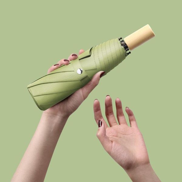 

umbrellas luxury three folding sun umbrella rain women uv big beach clear girls windproof parasols gift ideas upf50+