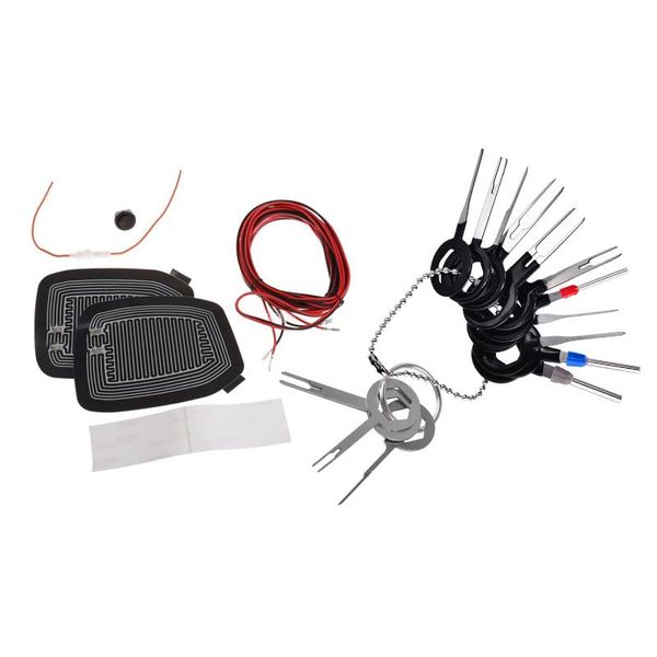 

professional hand tool sets dc12v car rearview mirror pad heating mist demister with 14pcs auto terminals removal key set