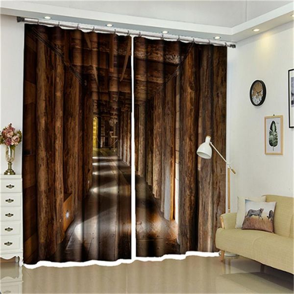 

curtain & drapes customized dark color luxury 3d blackout window for living room bed el wall tapestry cortinas