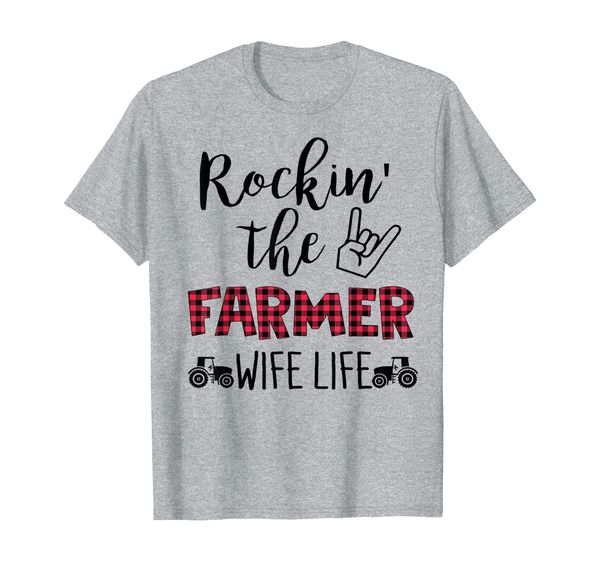 

rockin' the farmer wife life - t-shirt for woman, White;black
