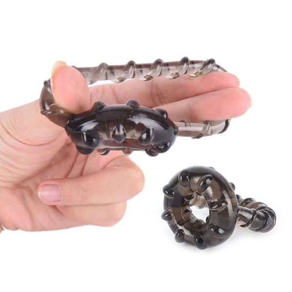 

cockrings 1pcs dual cock ring soft silicone time delay erection for men rings s