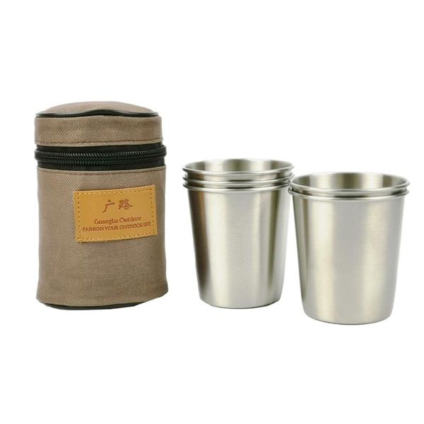 

mugs 304 stainless steel beer caps tea cup durable pint for home (silver)