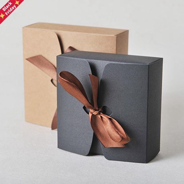 

kraft boxes with ribbon,wedding favor boxes,baby shower boxes,party gift 30pcs/lot wrap