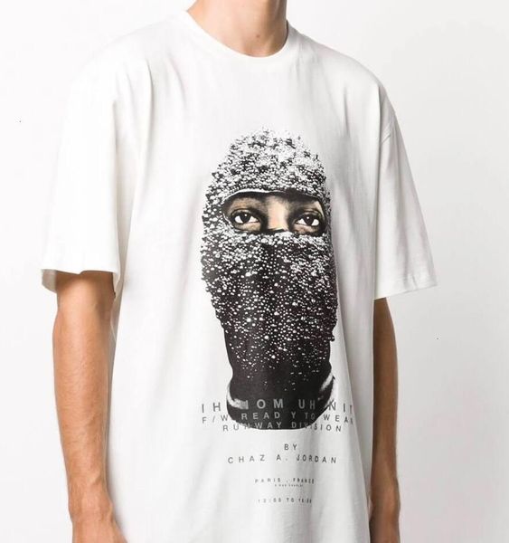 

men's t-shirts 21ss kanye west pearl mask ih nom uh nit relaxed t shirt men women heavy fabric streetwear tees f8gn, White;black