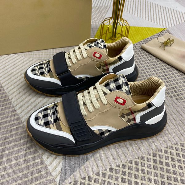 

[with box] 21ss luxury designer casual shoes men's high-quality leather lace-up canvas casuals shoe fashionable and comfortable women&#, Black