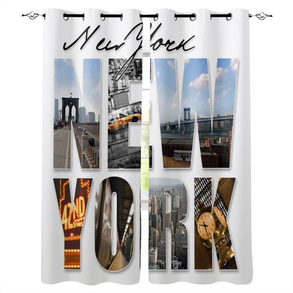 

york english text landscape curtains for living room bedroom window treatment blinds finished drapes kitchen curtain &