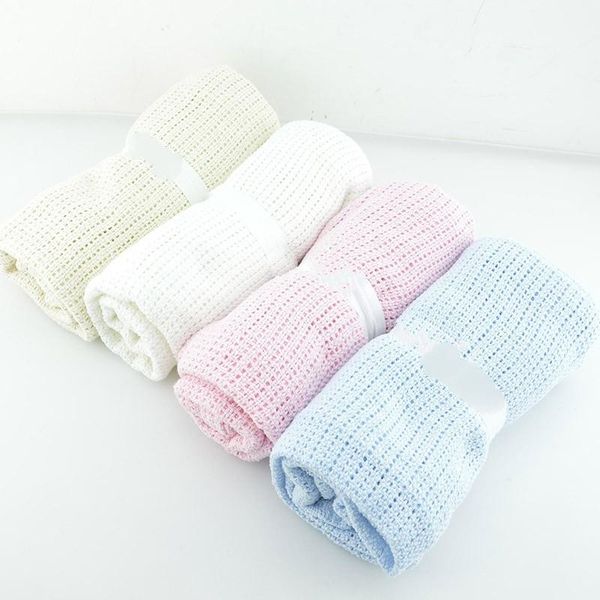 

blankets & swaddling fashion cotton baby blanket autumn winter solid color cave cobertor born boys girls kindergarten bedding keep warm