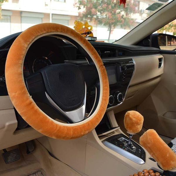 

steering wheel covers car cover plush thick warm decoration for women set