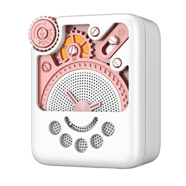 

small portable retro bluetooth music player fm radio rechargeable battery speakers