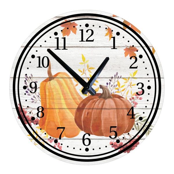 

wall clocks retro clock farmhouse wood style home decor vintage silent non-ticking round for living room gifts