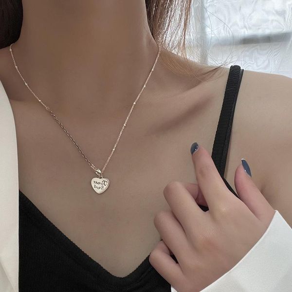 

chains vibrant design heart shaped pendant sterling silver chain necklace for women
