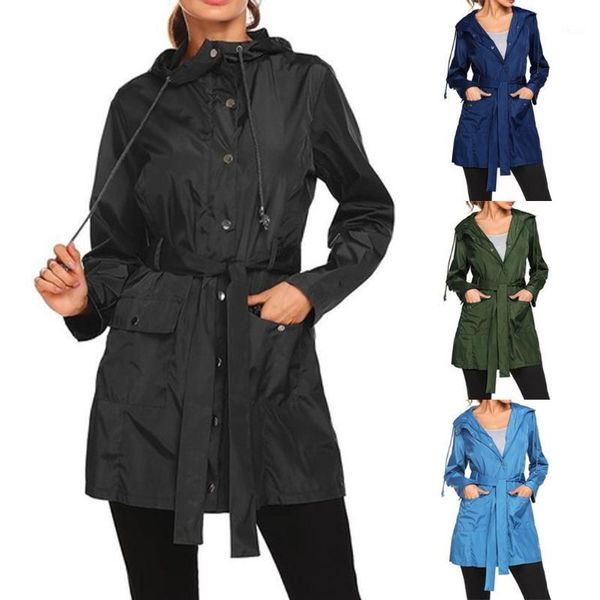 

women's wool & blends plus size outdoor waterproof lightweight rain jacket hooded raincoat women coat fashion winter warm1, Black