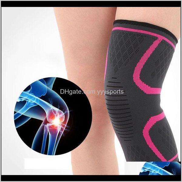 

1 pc elastic knitted protective gear running cycling cover support nylon knee pad sleeve for basketball volleyball b2ibj tltlf