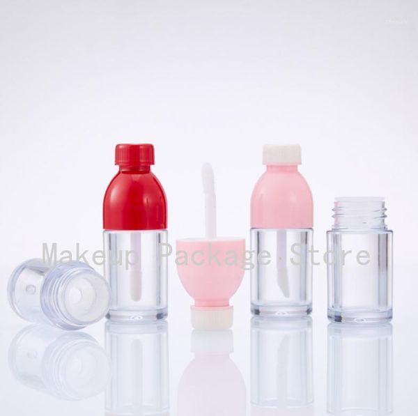 

storage bottles & jars 8ml 10/30/50/100pc empty red/pink plastic juice bottle lip gloss tube,diy clear containers lipgloss container