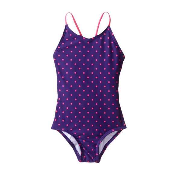 

3-14years old girls polka dot printed bikini one piece swimwear push-up swimsuit sleveless summer bathing suit toddler baby girl one-pieces, Black