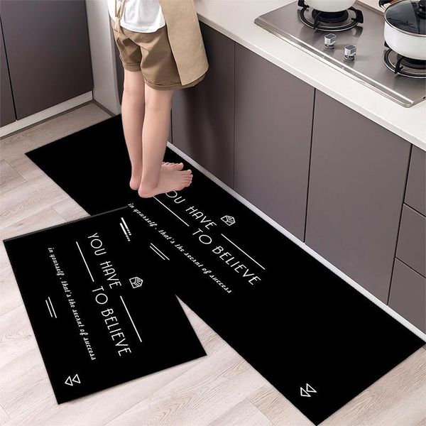 

carpets fashionable simple nordic stylewaterproof kitchen floor mat household carpet long strip door modern home decor