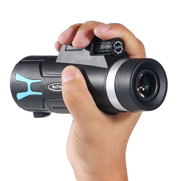 

telescope & binoculars 12x50 monocular zoom scopes hd high powerful professional hunting with universal smart phone holder x519b