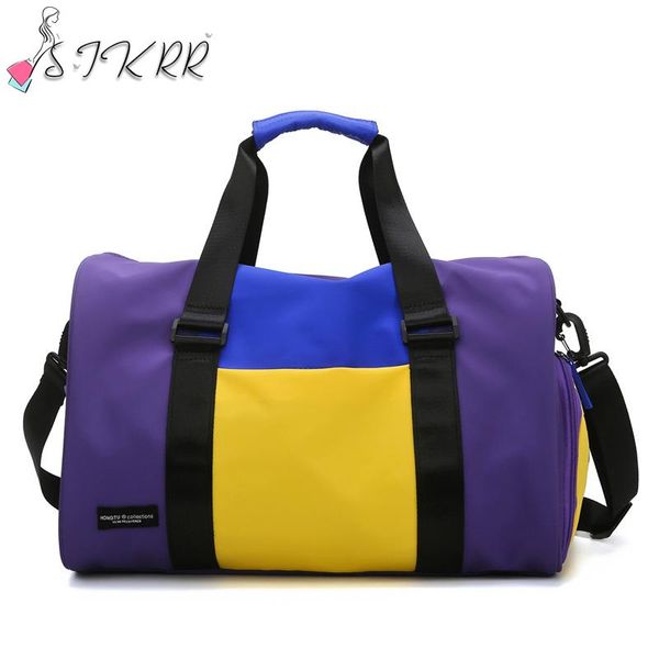

duffel bags s.ikrr 2021 casual oxford travel dry wet fashion handbags sports bag fitness waterproof patchwork large duffle women