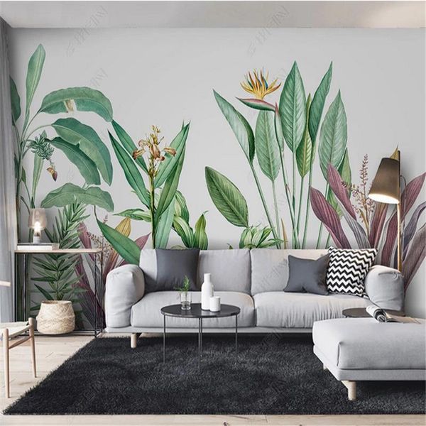 

nordic wallpapers for living room medieval fresh tropical plant tv background wall paper home decor bedroom wallpaper mural