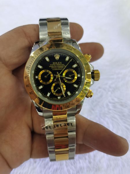 

with original box watch 40mm 116503 116508 116520 116523 sapphire 18k yellow gold no chronograph mechanical automatic mens watches, Slivery;brown
