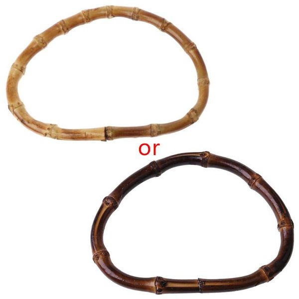 

bag parts & accessories 1 x d shape bamboo handle for handcrafted handbag diy bags good quality 13cm h8wd, Black