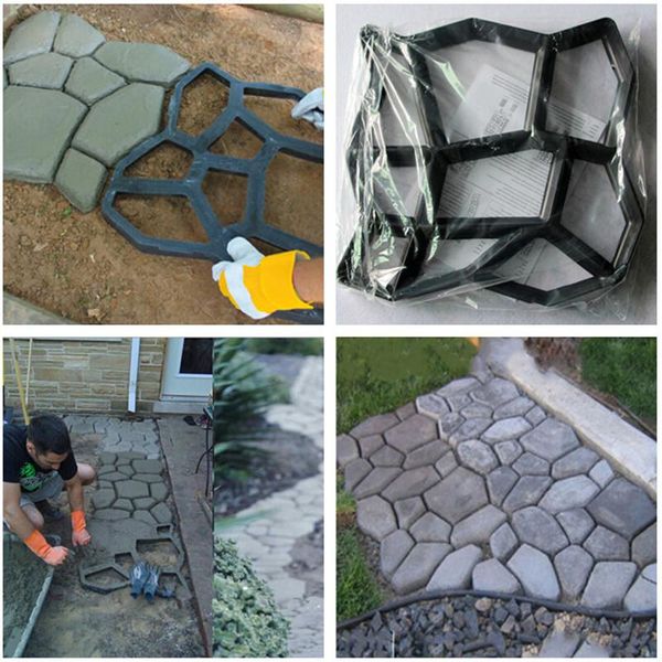 

fencing, trellis & gates 43x43cm driveway paving brick patio concrete slabs path pathmate garden fence walk maker mould garde mold