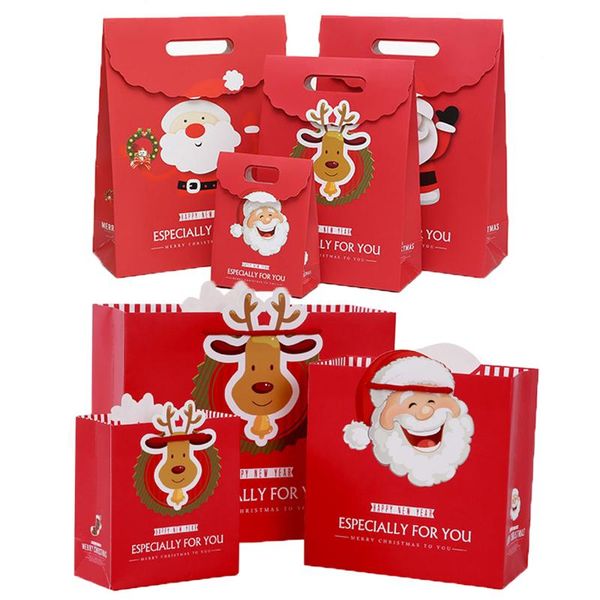 

gift wrap 5-20pcs christmas bag paper santa claus packaging and year party decorations
