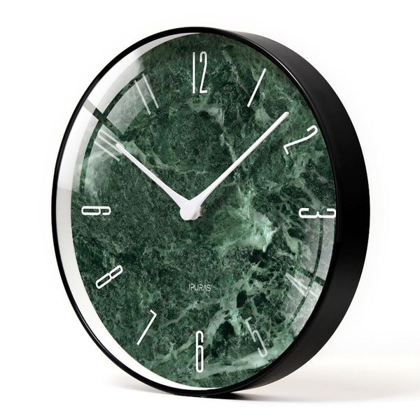 

northern europe large wall clock living room decoration watches home decor metal shell mute high definition glass 3d clocks
