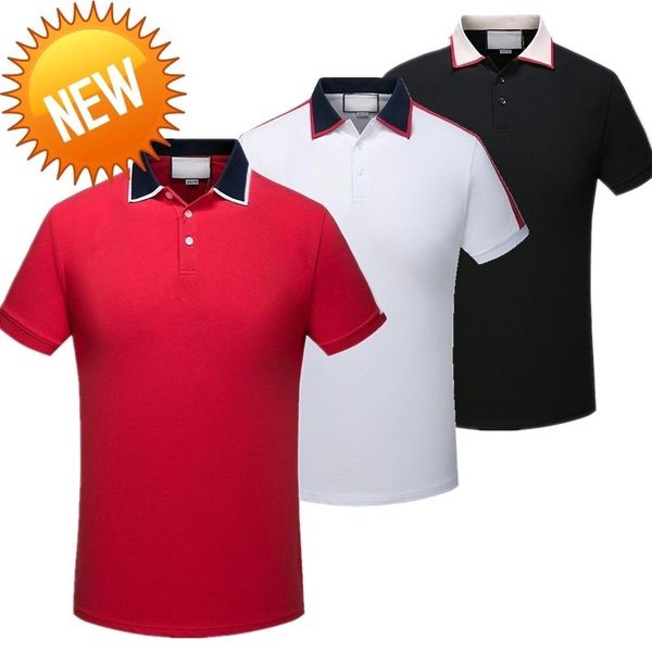 

2019 italy fashion classic luxury designer brand new men polo t shirts short sleeve embroidery letter mens polos 3xl, Gray;blue