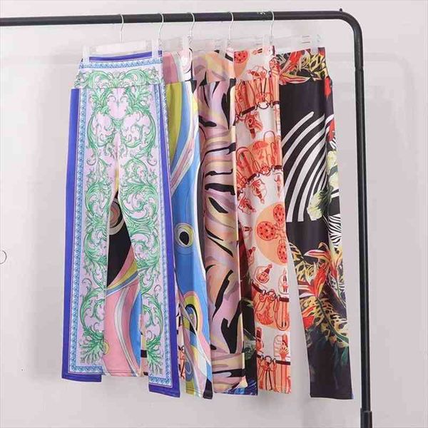 

women printed leggings pants elastic waist skinny slim stretch fitness leggings female casual pencil pants gym clothing, Black;white