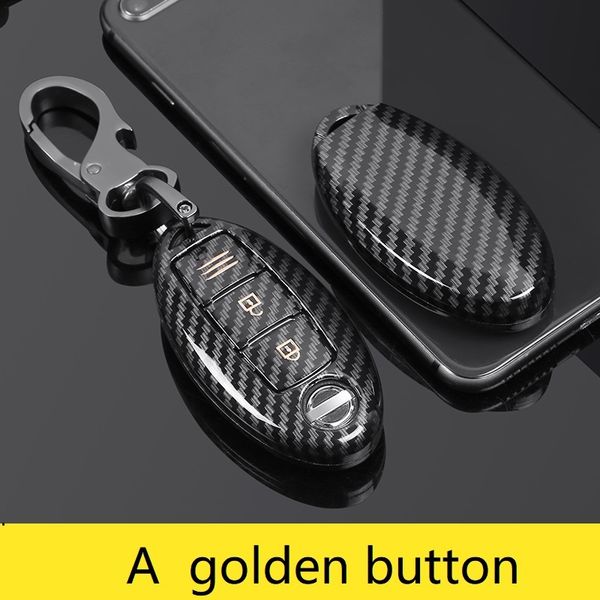 

glossy carbon fiber abs car key case fob cover for qashqai j11 x-trail t31 t32 kicks tiida pathfinder murano note juke