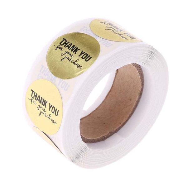 

gift wrap 4xfa 500pcs round gold thank you for your purchase stickers seal labels scrapbooking