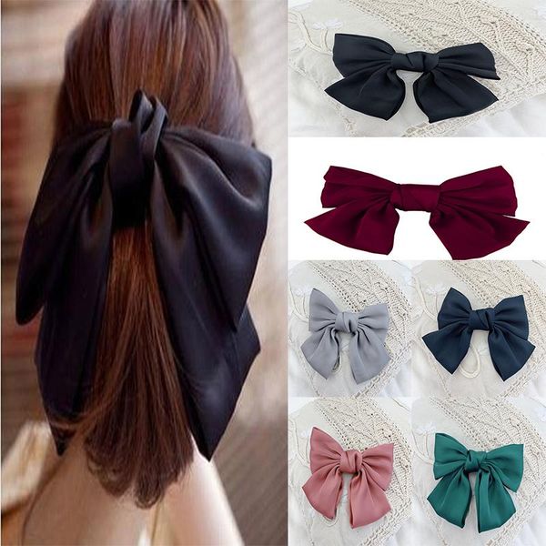 

hair accessories korean retro large lace flower bow hairpin female bowknot rope ribbon wedding