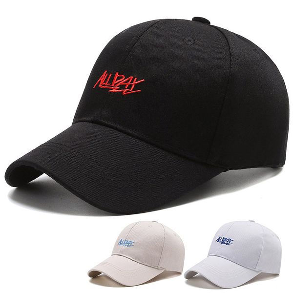 

cap children's korean leisure allday alphabet embroidered spring summer outdoor sun hat men's baseball cap, Blue;gray