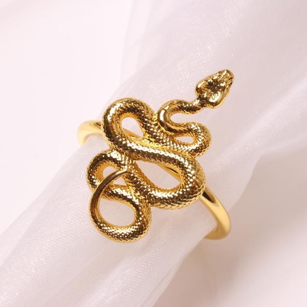 

30pcs metal plating snake napkin buckle mouth cloth ring animal tissue rings