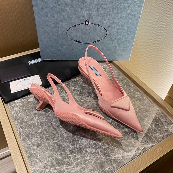 

2021ss women sandals with heels real leather slide sandal 2 colors slipper chunky shoes spring summer flip flops with original box size 35-4, Black