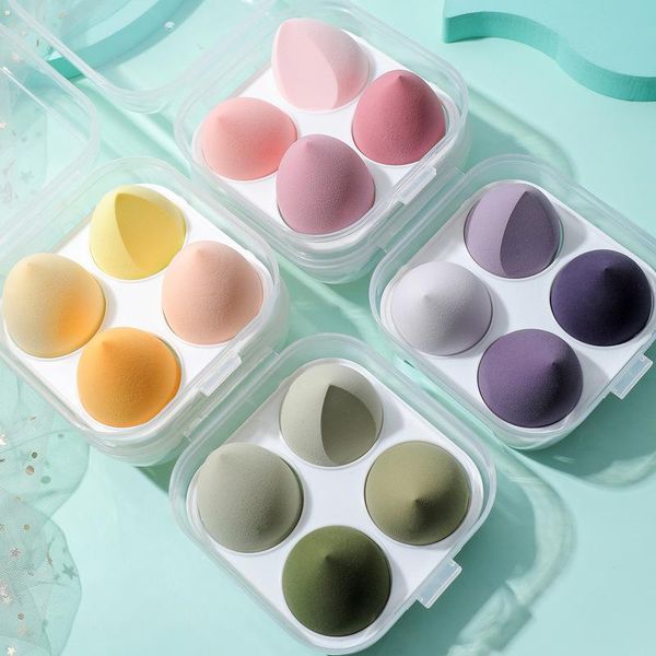 

sponges, applicators & cotton 4pcs makeup cosmetic puff sponge with storage box egg container face foundation powder gourd holder beauty too