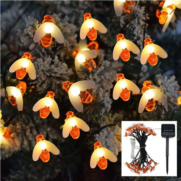 

strings christmas lights outdoor honey bee led string fairy decorations garland kerst noel