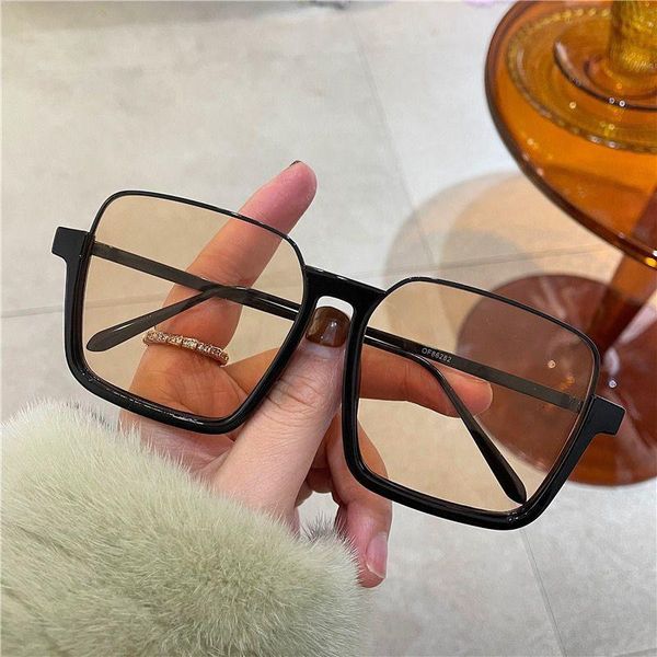 

sunglasses yj9220 classic oversized square women 2021 fashion black blue sun glasses female gradient vintage big shades, White;black