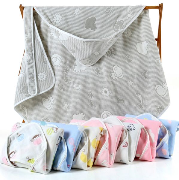 Die neueste 90 x 90 cm große Decke, sechslagige warme Baby-Mull-Wickeldecke, eine Vielzahl von Stilen zur Auswahl, unterstützt die individuelle Anpassung