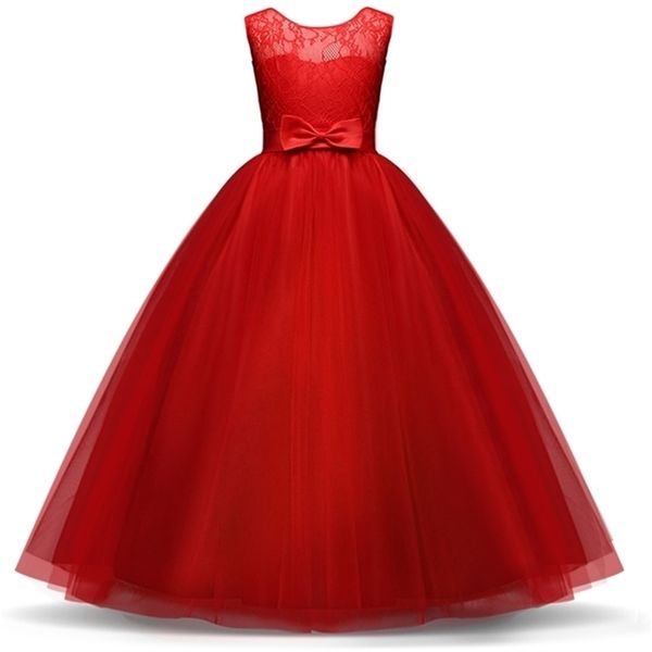 

girl bridesmaid first communion dresses for girls princess wedding party kids children formal dress vestido infantil 210331, Red;yellow