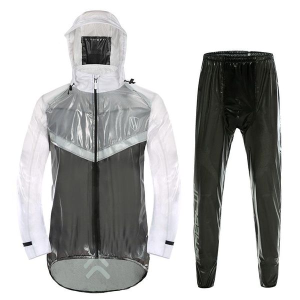 

racing sets breathable cycling rain jersey mtb mountain bike riding raincoat portable waterproof jackets anti-sweat d0260, Black;blue