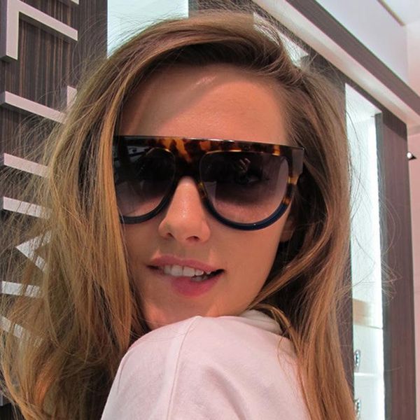 

sunglasses large frame versatile fashion european and american brands same trend women's 6618, White;black