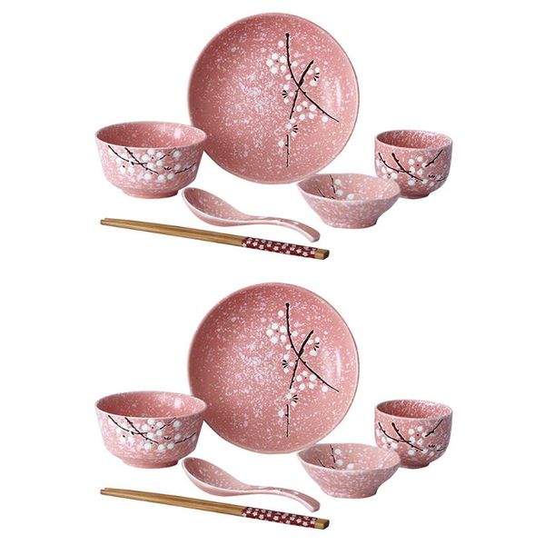 

bowls 1 set japanese-style tableware creative cutlery flatware kit )