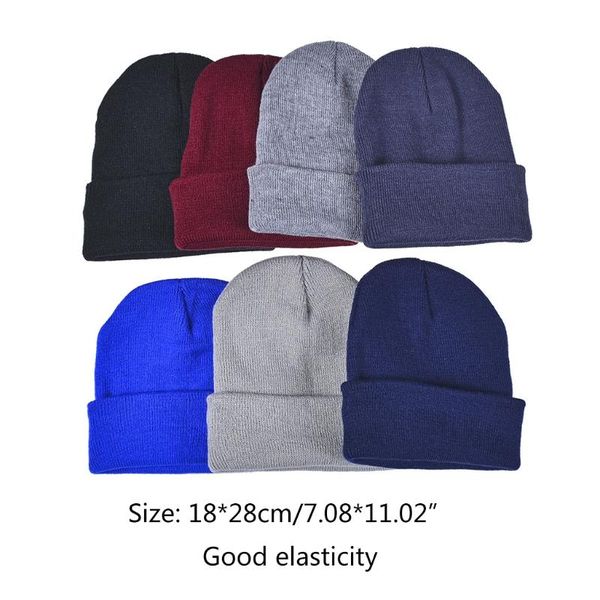 

hats, scarves & gloves sets women men winter knitted beanie hat with anti-tight ear protection 2 side buttons simple solid color acrylic str, Blue;gray